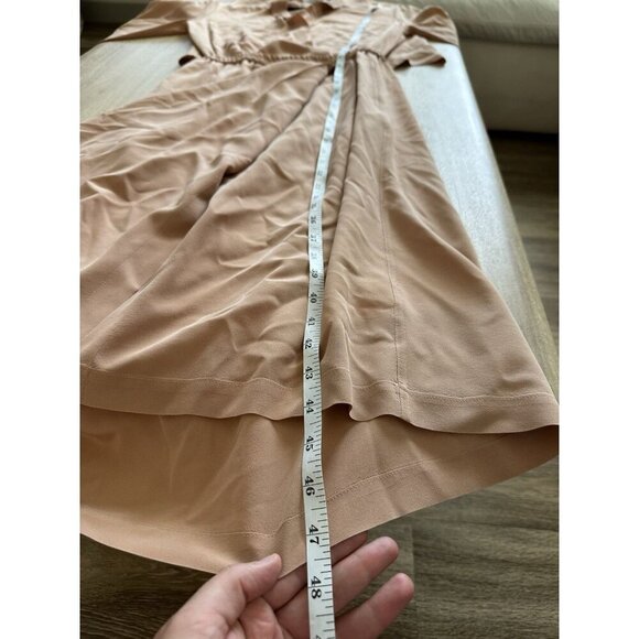 Vince 100% Silk Slit Back Long Sleeve Blush Pink Shirt Dress Size Small - Picture 11 of 11